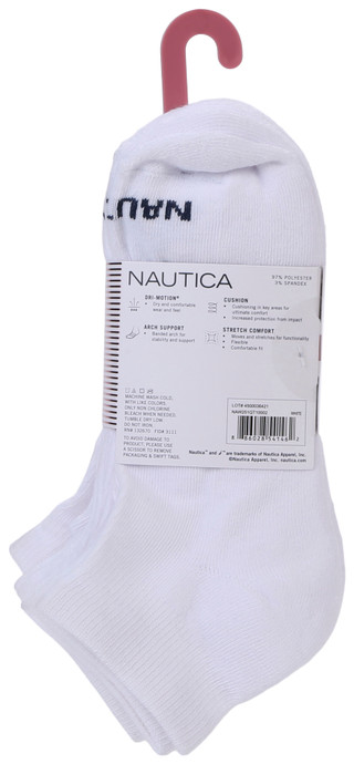 Thumbnail 2: Nautica 6 Pk Women's Athletic Quarter Socks  