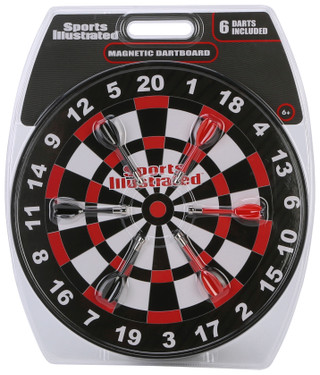 Thumbnail 1: SPORTS ILLUSTRATED 7 Pc Sports Illustrated Magnetic Dartboard Game Set 