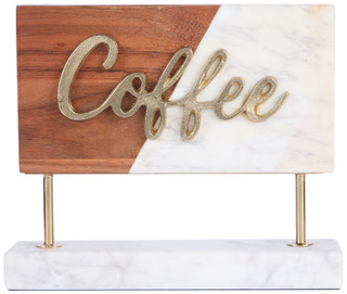 Thumbnail 1: INDIA CONNECTION 10x2x8.25 In Wooden Marble Kitchen Decor  