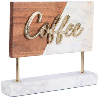 Thumbnail 2: INDIA CONNECTION 10x2x8.25 In Wooden Marble Kitchen Decor  