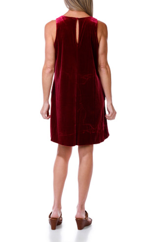 Thumbnail 2: MSK Women's Sleeveless Velvet Dress with Keyhole Back 