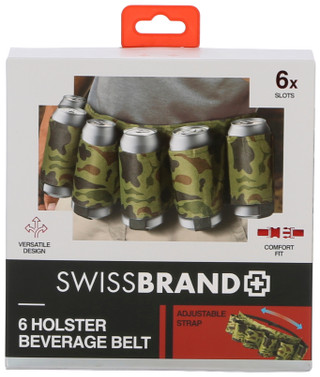 Thumbnail 1: Swiss Brand 6 Holster Adjustable Beverage Belt  