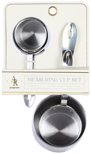 Thumbnail 1: ARTISAN ROW 4 Pc Metal Measuring Cup Set  