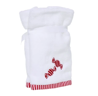 Thumbnail 2: Martha Stewart 2 Pk Christmas Candy Embroidered Fingertip Towel Set 