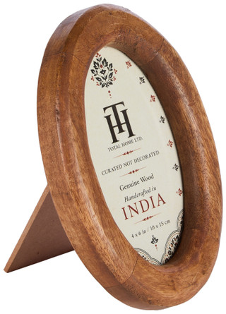 Thumbnail 1: Total Home Ltd. 4x6 Handcrafted Oval Wood Picture Frame 