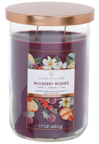 Thumbnail 2: CANDLE ESSENTIALS 17 oz Mulberry Wishes Scented Candle  