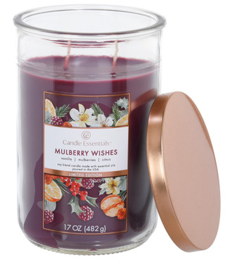 Thumbnail 1: CANDLE ESSENTIALS 17 oz Mulberry Wishes Scented Candle  