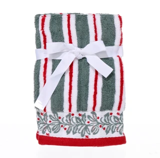 Thumbnail 1: Everyday by Martha Stewart 2 Pk Christmas Stripe Decorative Hand Towels  