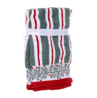 Thumbnail 2: Everyday by Martha Stewart 2 Pk Christmas Stripe Decorative Hand Towels  
