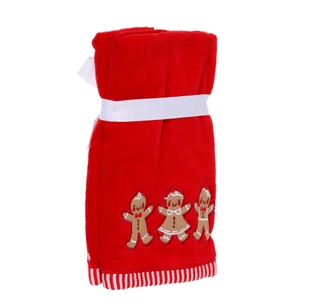 Thumbnail 2: Caro Home 2 Pk Christmas Gingerbread Hand Towel Set 