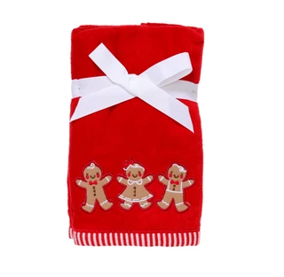 Thumbnail 1: Caro Home 2 Pk Christmas Gingerbread Hand Towel Set 