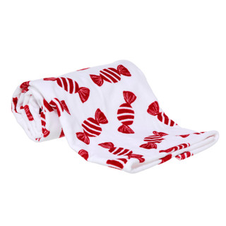 Thumbnail 2: Everyday by Martha Stewart Christmas Candy Print Bath Towel 