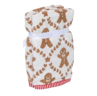 Thumbnail 2: Caro Home 2 Pk Christmas Gingerbread Hand Towel Set 
