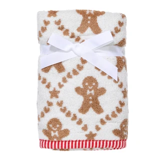 Thumbnail 1: Caro Home 2 Pk Christmas Gingerbread Hand Towel Set 