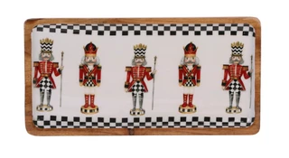 Thumbnail 1: Total home 16 In Christmas Nutcracker Enamel Wood Tray  