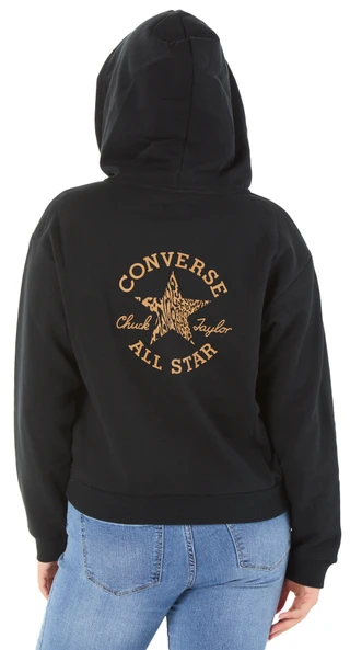 Thumbnail 1: Converse Juniors' Leopard Logo Full Zip Hoodie 