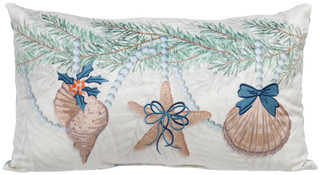 Thumbnail 1: Mina Victory 12x20 Shell Ornaments Decorative Pillow 