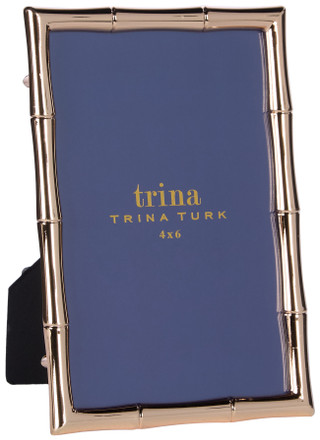 Thumbnail 1: Trina Turk 4x6 Metal Bamboo Picture Frame  
