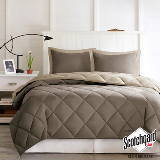 Thumbnail 3: Madison Park Madison Park 3M Scotchgard Diamond Quilting Comforter Set 
