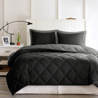 Thumbnail 8: Madison Park Madison Park 3M Scotchgard Diamond Quilting Comforter Set 