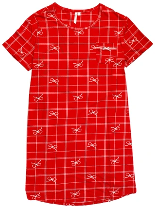 Thumbnail 1: FLORA Women's Plus Christmas Print Night Shirt 