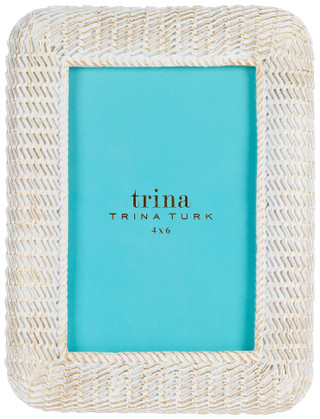Thumbnail 2: Trina Turk 4x6 Wicker-Look Photo Frame 