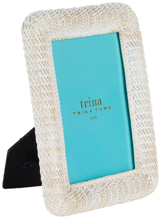 Thumbnail 1: Trina Turk 4x6 Wicker-Look Photo Frame 