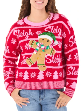 Thumbnail 1: Major Label Group Juniors Christmas Pullover Sweater 