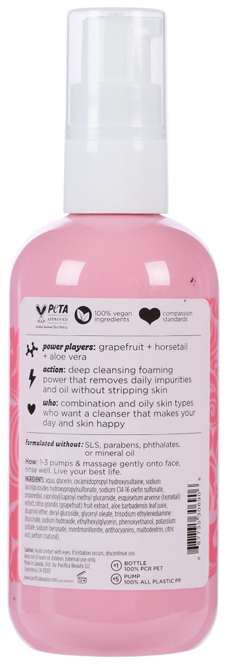 Thumbnail 2: Pacifica 8 oz Grapefruit Bubbles Gel to Foam Purifying Cleanser  