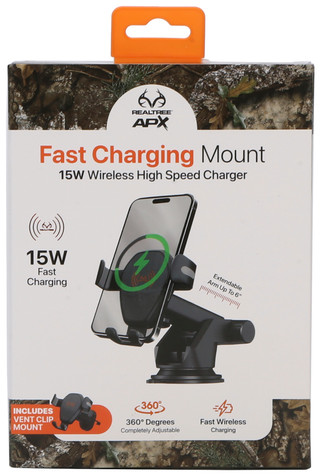Thumbnail 1: REAL TREE 15W Fast Charging 3-Way Phone Mount 