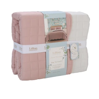 Thumbnail 1: LILLIAN AUGUST 3 Pc King French Farmhouse Reversible Quilt Set 