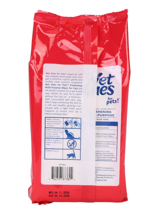 Thumbnail 2: WET ONES 100 Pk Freshening Multi Purpose Wipes For Cats  
