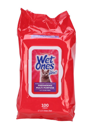 Thumbnail 1: WET ONES 100 Pk Freshening Multi Purpose Wipes For Cats  