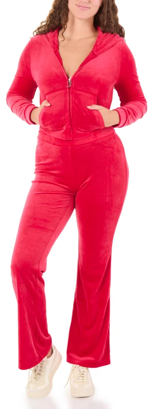 Thumbnail 1: Juicy Couture Juniors' 2 Pc Velvet Hoodie Track Pant Set  