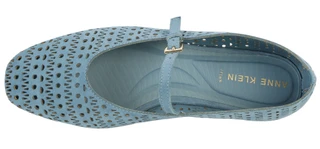 Thumbnail 2: ANNE KLEIN Womens Suede Perforated Mary Jane Shoes  