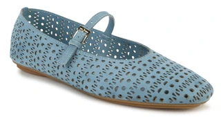 Thumbnail 1: ANNE KLEIN Womens Suede Perforated Mary Jane Shoes  
