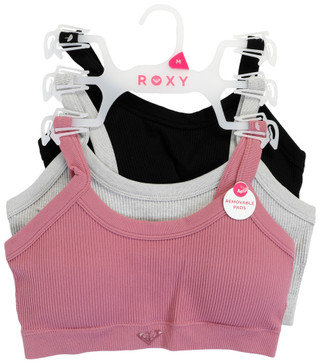 Thumbnail 1: ROXY Juniors 3 Pk Seamless Ribbed Bralettes  