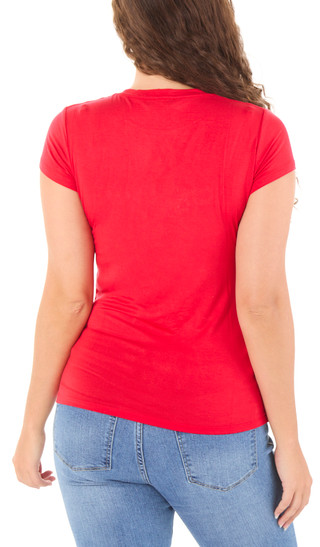 Thumbnail 2: Bebe Juniors Short Sleeve Rhinestone Logo Tee 