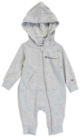 Thumbnail 1: Champion Baby Long Sleeve Hooded Zip Up Onesie Footed Pajamas 