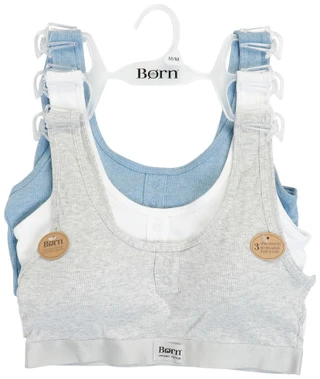 Thumbnail 1: Born Women's 3 Pk Bralettes  