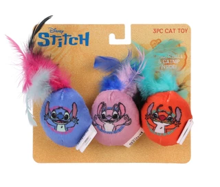 Thumbnail 1: Disney Lilo and Stitch  3 Pk Disney Stitch Jingle Bell and Catnip Plush Cat Toys  