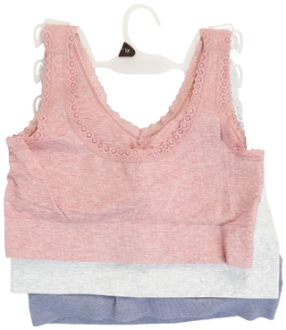 Thumbnail 2: Laura Ashley Women's Plus 3 Pk Seamless Lace Bralettes  