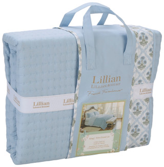 Thumbnail 1: LILLIAN AUGUST 3 Pc King French Farmhouse Floral Print Reversible Quilt Set 