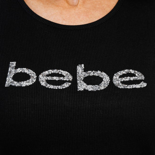 Thumbnail 3: Bebe Juniors Short Sleeve Rhinestone Logo Tee 
