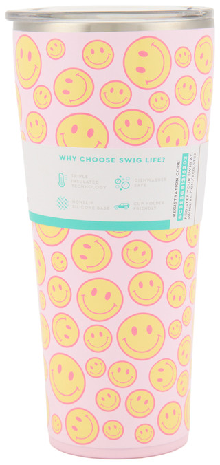Thumbnail 2: Swig Life 32 oz Oh Happy Day Insulated Stainless Steel Tumbler 