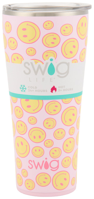 Thumbnail 1: Swig Life 32 oz Oh Happy Day Insulated Stainless Steel Tumbler 