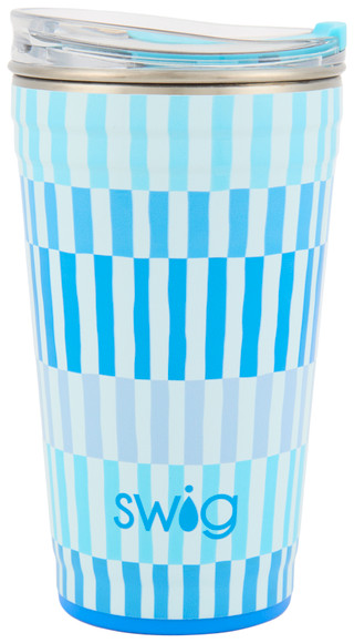 Thumbnail 1: Swig Life 24 oz Glacier Stripe Insulated Stainless Steel Party Cup 