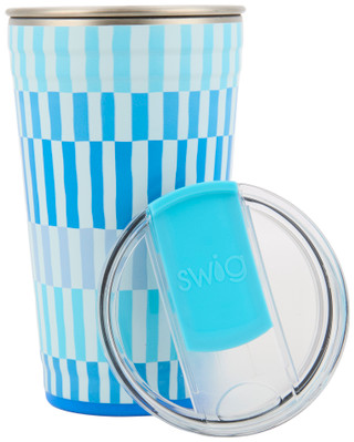 Thumbnail 2: Swig Life 24 oz Glacier Stripe Insulated Stainless Steel Party Cup 