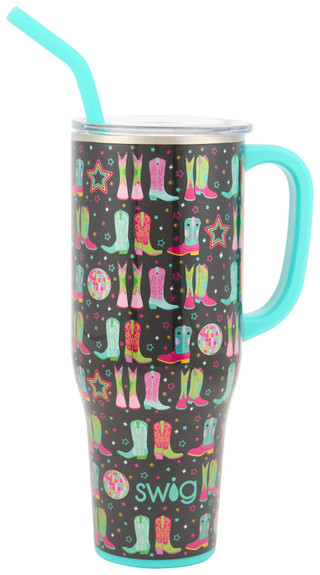 Thumbnail 1: Swig Life 40 oz Disco Cowgirl Insulated Stainless Steel Mega Mug 