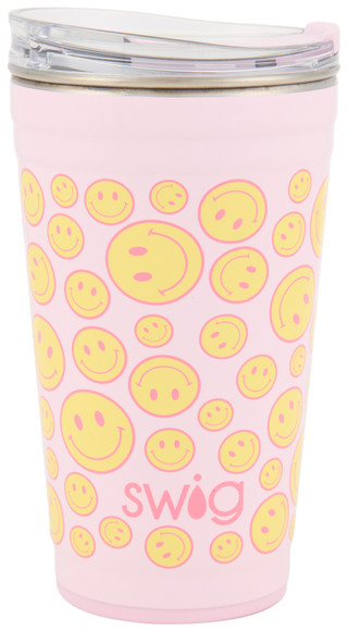 Thumbnail 1: Swig Life 24 oz Oh Happy Day Insulated Stainless Steel Water Bottle 